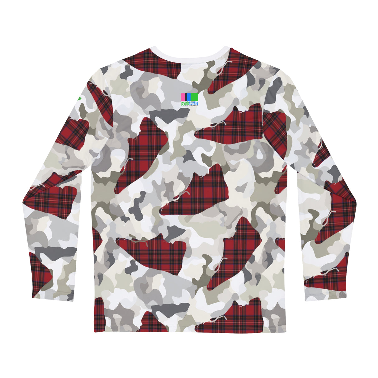 Snow Camouflage With Heritage Plaid - Long Sleeve T-Shirt