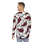 Snow Camouflage With Heritage Plaid - Long Sleeve T-Shirt