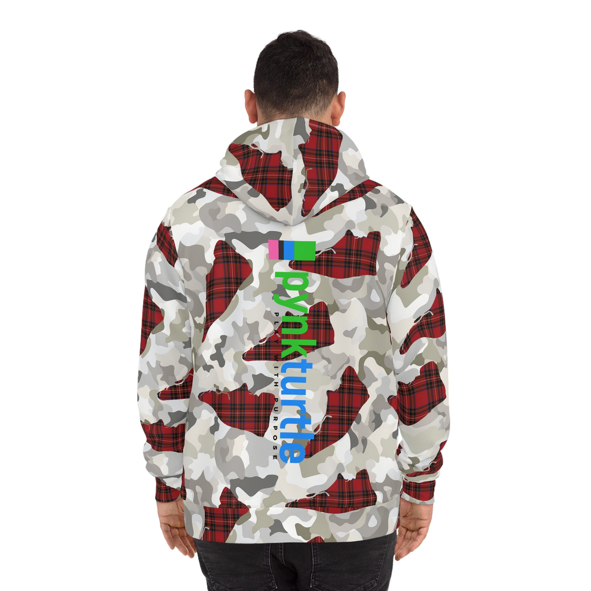 Snow Camouflage With Heritage Plaid - Hoodie