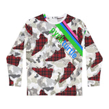 Snow Camouflage With Heritage Plaid - Long Sleeve T-Shirt