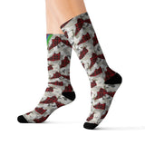 Snow Camouflage With Heritage Plaid - Socks