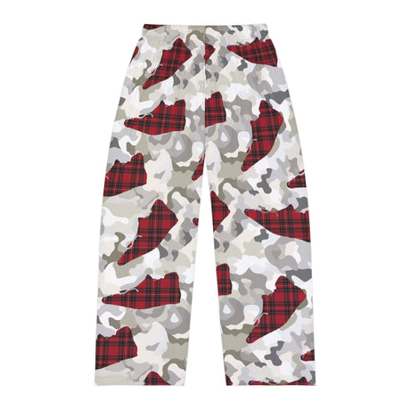 Snow Camouflage With Heritage Plaid - Men's Pajama Pants